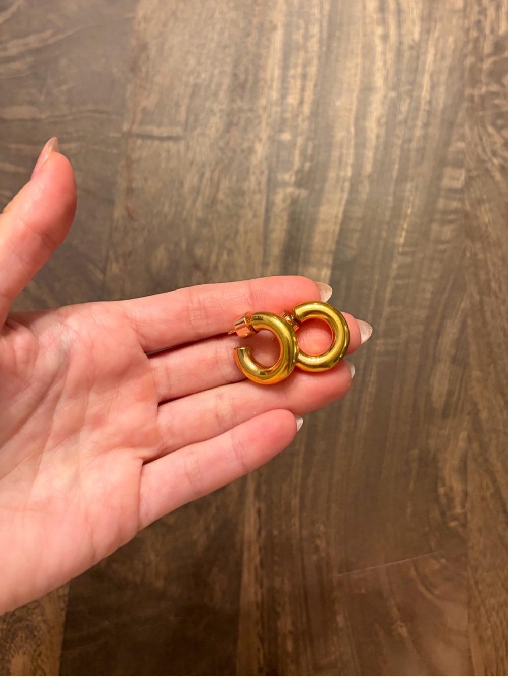 JENNIFER FISHER ROSE GOLD MINI HOOPS